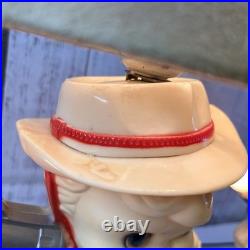 Aladdin Plastics Lamp Set Lil Cowboy Faux Suede Fabric Shade Vintage Decor Aladdin Plastics Lamp Set Lil Cowboy Faux Suede Fabric Shade Vintage Decor