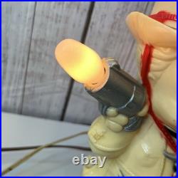 Aladdin Plastics Lamp Set Lil Cowboy Faux Suede Fabric Shade Vintage Decor