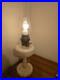 Aladdin Pre War Alacite Model B Tall Lincoln Drape Oil Lamp B-75 Uranium Glass
