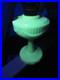 Aladdin Pre War Alacite Model B Tall Lincoln Drape Oil Lamp B-75 Uranium Glass