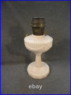 Aladdin Pre War Alacite Model B Tall Lincoln Drape Oil Lamp B-75 Uranium Glass