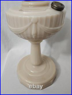 Aladdin Pre War Alactite Model B Tall Lincoln Drape Oil Lamp With Original Shade