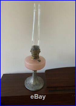 Aladdin Queen Rose Moonstone Lamp 1938 With Model B Burner