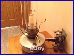 Aladdin Railroad Caboose Kerosene Oil Lamp Withwick Shade Mantle & Wall Bracket