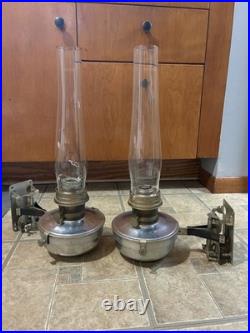 Aladdin Railroad Train Kerosene Mantle Lamp Set