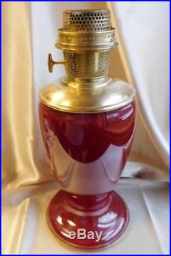 Aladdin Red Venetian Art-Craft 10 #1247 Vase Kerosene Lamp