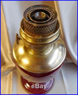 Aladdin Red Venetian Art-Craft 10 #1247 Vase Kerosene Lamp