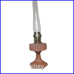 Aladdin Rose Moonstone Cathedral Glass Kerosene Oil Lamp Nu-Type Model B Burner
