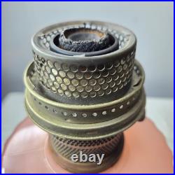 Aladdin Rose Moonstone Cathedral Glass Kerosene Oil Lamp Nu-Type Model B Burner