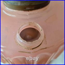 Aladdin Rose Moonstone Cathedral Glass Kerosene Oil Lamp Nu-Type Model B Burner