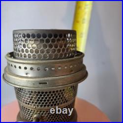 Aladdin Rose Moonstone Cathedral Glass Kerosene Oil Lamp Nu-Type Model B Burner