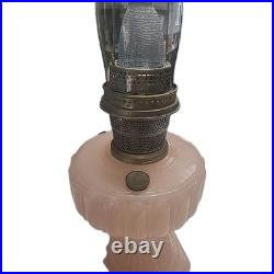 Aladdin Rose Moonstone Cathedral Oil Lamp 1934 Vintage Model B Burner