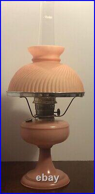 Aladdin Rose Venetian Oil Lamp Model 103 With Model B Burner And Shade 1932-1933