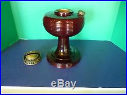 Aladdin Ruby Red B-83 Beehive Glass Lamp Font only kerosene oil Lamp Exc
