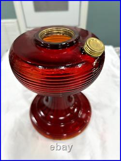 Aladdin Ruby Red #B-83 Beehive Oil Lamp with Electric 3 Way Light See Photos