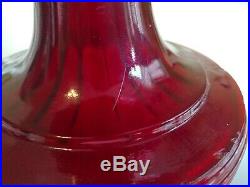 Aladdin Ruby Red Beehive B-83 Glass Lamp Font only kerosene oil quick ship