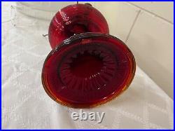 Aladdin Ruby Red Beehive Oil Kerosene Lamp W Shade, Chimney, Bug Screen More