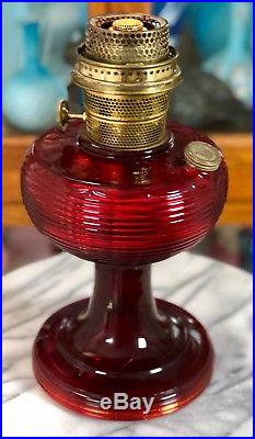 Aladdin Ruby Red Beehive Oil Lamp Nu Type Model B Burner