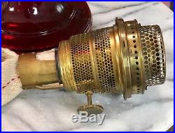 Aladdin Ruby Red Beehive Oil Lamp Nu Type Model B Burner