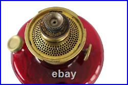 Aladdin Ruby Red Crystal #B-83 Beehive Oil Kerosene Lamp With Aladdin Chimney