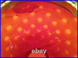 Aladdin Ruby Red Short Lincoln Drape 1980 w Red Optic Ball Shade Electric Burner