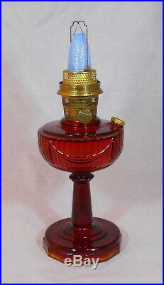 Aladdin Ruby Red Tall Lincoln Drape Kerosene Lamp Nu-type B Burner