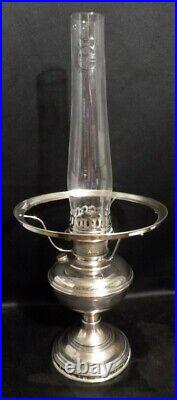 Aladdin SILVER Kerosene Table Lamp Font with Model 9 Burner 1920'S