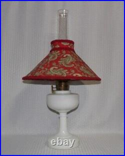 Aladdin SIMPLICITY Model B30 Kerosene Lamp Complete with Red Fabric Shade