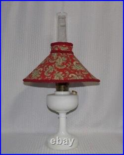 Aladdin SIMPLICITY Model B30 Kerosene Lamp Complete with Red Fabric Shade