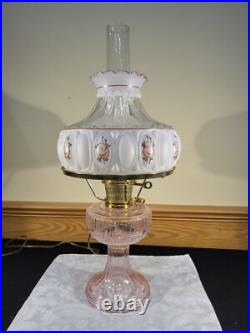 Aladdin Short Lincoln Drape Barbie Pink Electric Table Stand Lamp Matching Shade