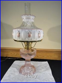 Aladdin Short Lincoln Drape Barbie Pink Electric Table Stand Lamp Matching Shade