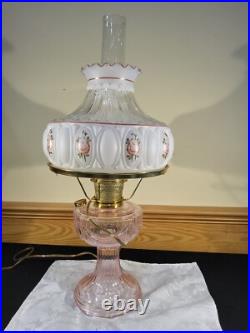 Aladdin Short Lincoln Drape Barbie Pink Electric Table Stand Lamp Matching Shade