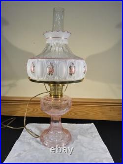 Aladdin Short Lincoln Drape Barbie Pink Electric Table Stand Lamp Matching Shade