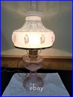 Aladdin Short Lincoln Drape Barbie Pink Electric Table Stand Lamp Matching Shade