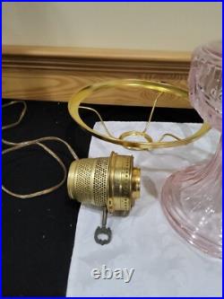 Aladdin Short Lincoln Drape Barbie Pink Electric Table Stand Lamp Matching Shade