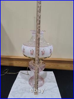 Aladdin Short Lincoln Drape Barbie Pink Electric Table Stand Lamp Matching Shade