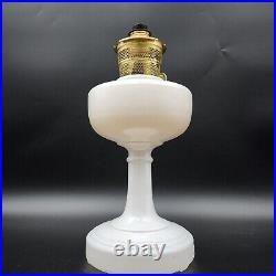 Aladdin Simplicity B-30 Kerosene Oil Lamp Glass White Brass Vintage Antique 14