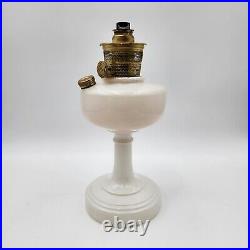 Aladdin Simplicity B-30 Kerosene Oil Lamp Glass White Brass Vintage Antique 14