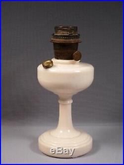 Aladdin Simplicity Kerosene Lamp White Alacite B-76 Nu-type Burner Mantle Lamp