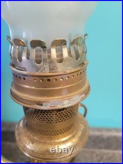 Aladdin Student Adjustable Brass Oil Tank Hurricane Electric Desk Lamp 1983