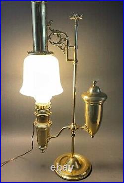 Aladdin Student Lamp Kerosene Oil with Optional Electric Kit Glass Shade 32 T