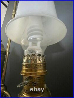 Aladdin Student Lamp Kerosene Oil with Optional Electric Kit Glass Shade 32 T