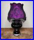 Aladdin Table Lamp Antique Black Base Day of Dead Sugar Skull Shade Gothic 19