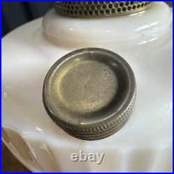 Aladdin Tall Lincoln Drape Alacite Uranium Glass Oil Lamp Model B Vintage 1940s