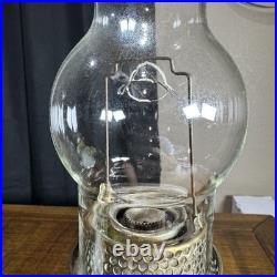 Aladdin Tall Lincoln Drape Alacite Uranium Glass Oil Lamp Model B Vintage 1940s