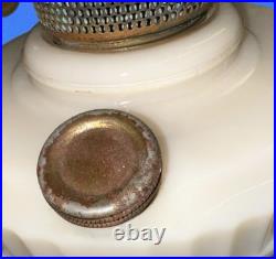 Aladdin Tall Lincoln Drape Alacite Uranium Glass Oil Lamp Model B Vintage 1940s