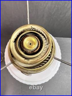 Aladdin Tall Lincoln Drape B75 Rose Lamp With Shade, Comp. Burner+Electric Burner