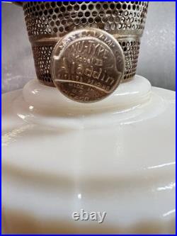 Aladdin Tall Lincoln Drape B75 Rose Lamp With Shade, Comp. Burner+Electric Burner