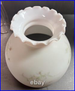 Aladdin Tall Lincoln Drape B75 Rose Lamp With Shade, Comp. Burner+Electric Burner