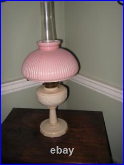 Aladdin Tall Lincoln Drape Glass Lamp With Shade. The Shade Is Not Aladdin